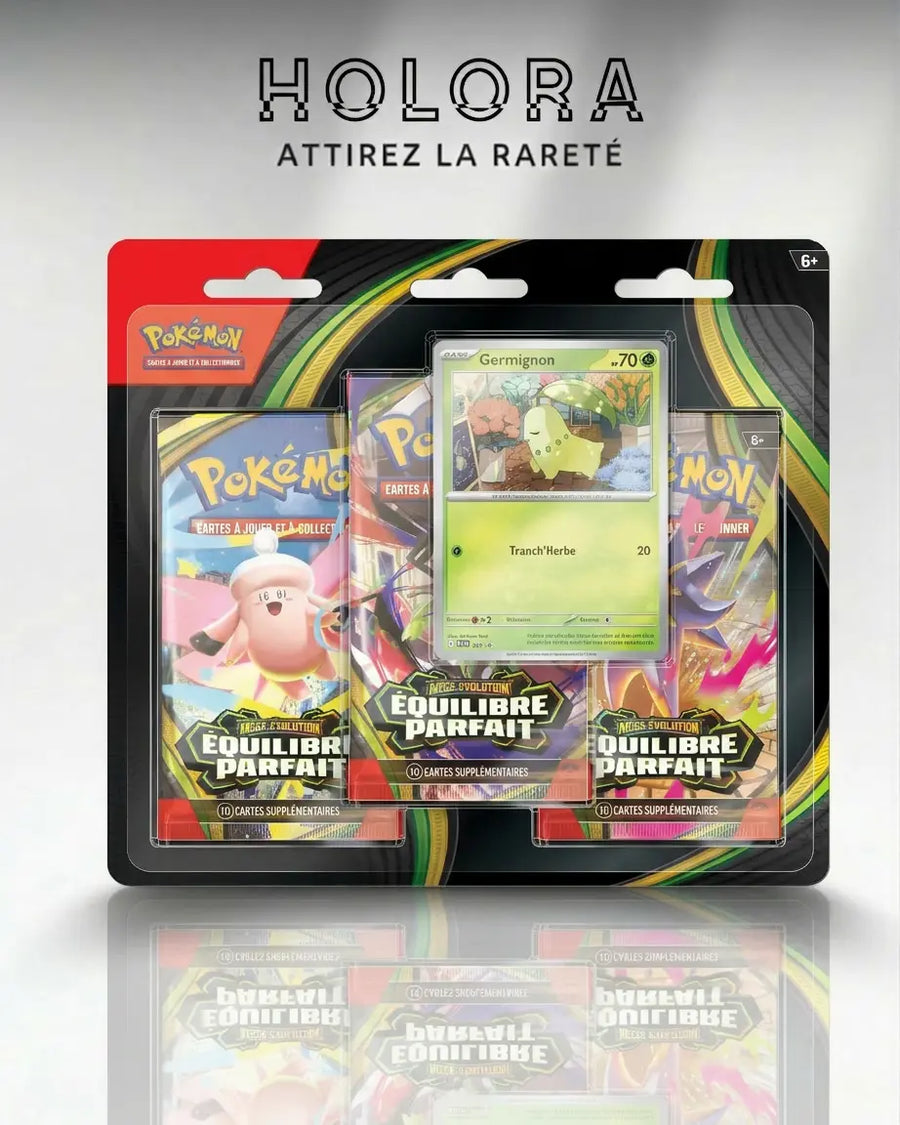 Tripack ME03 Équilibre Parfait — 3 Boosters + Promo Holo FR Holora