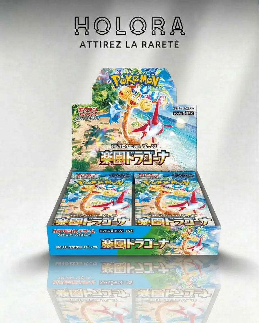 Display Paradise Dragona SV7A JAP — 30 Boosters Pokémon Scellés Holora
