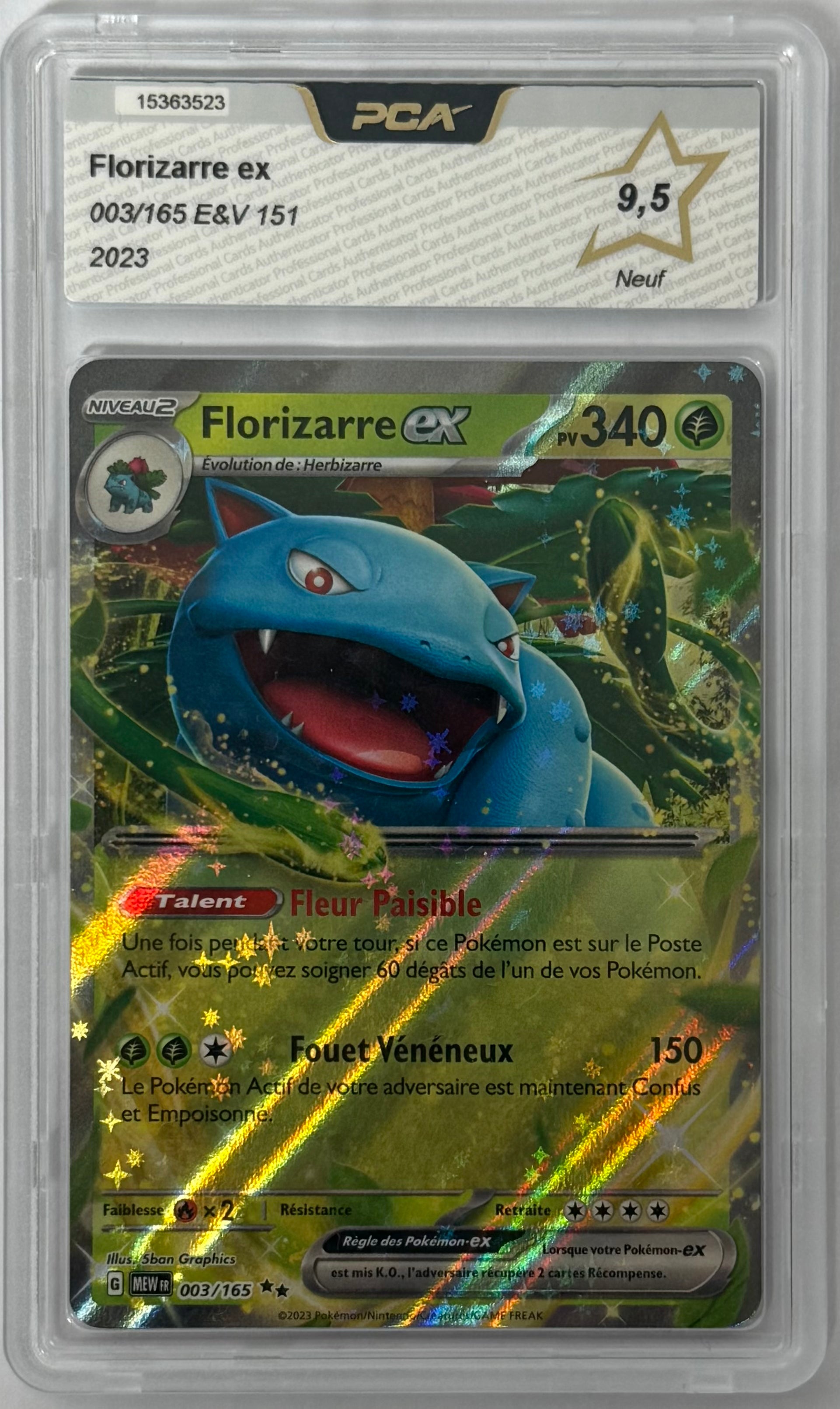 Carte gradée Florizarre EX 003/165 (FR) notée PCA9.5 Holora