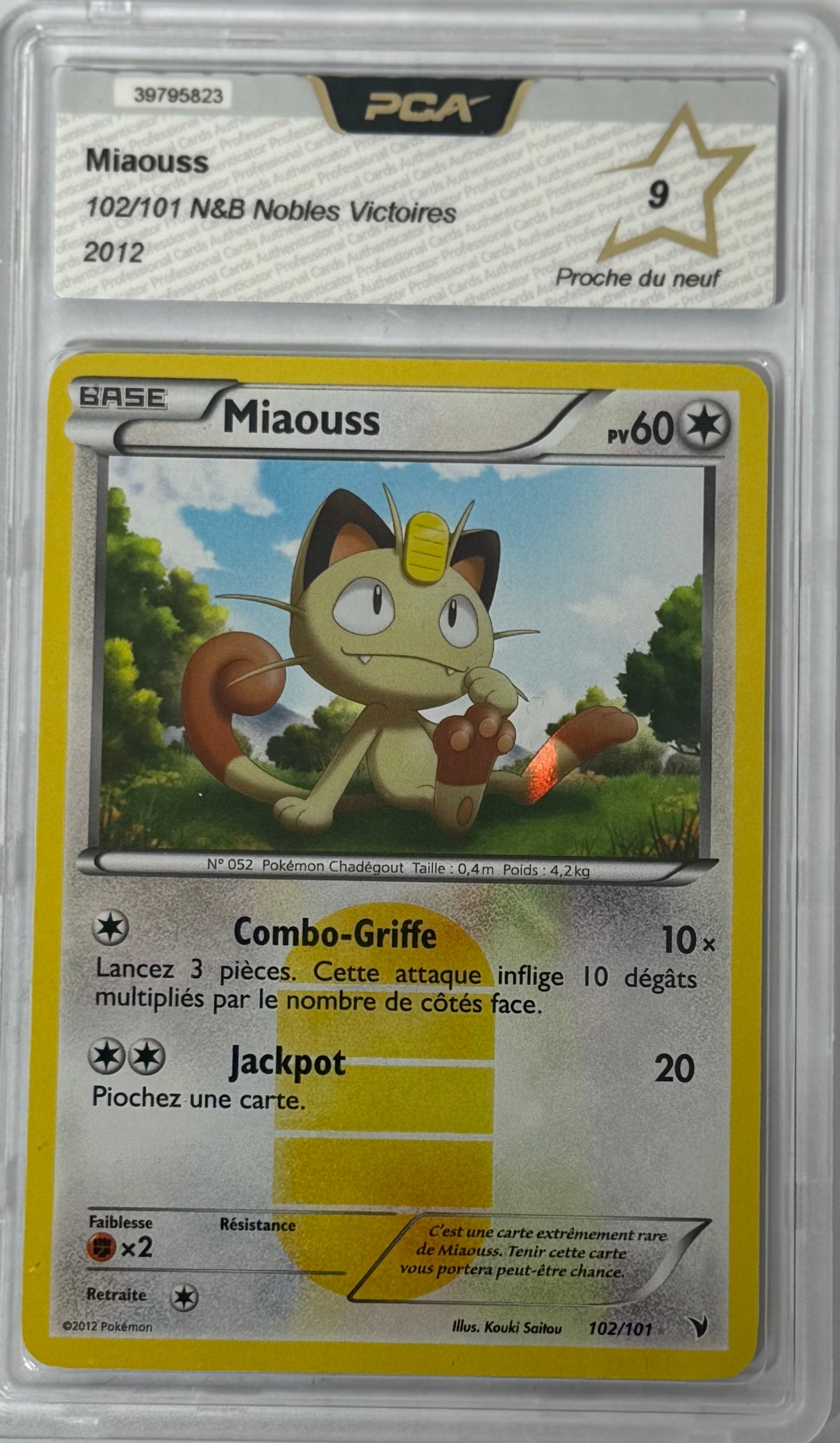 Carte gradée Miaous N&B 102/101 (FR) notée PCA9 Holora