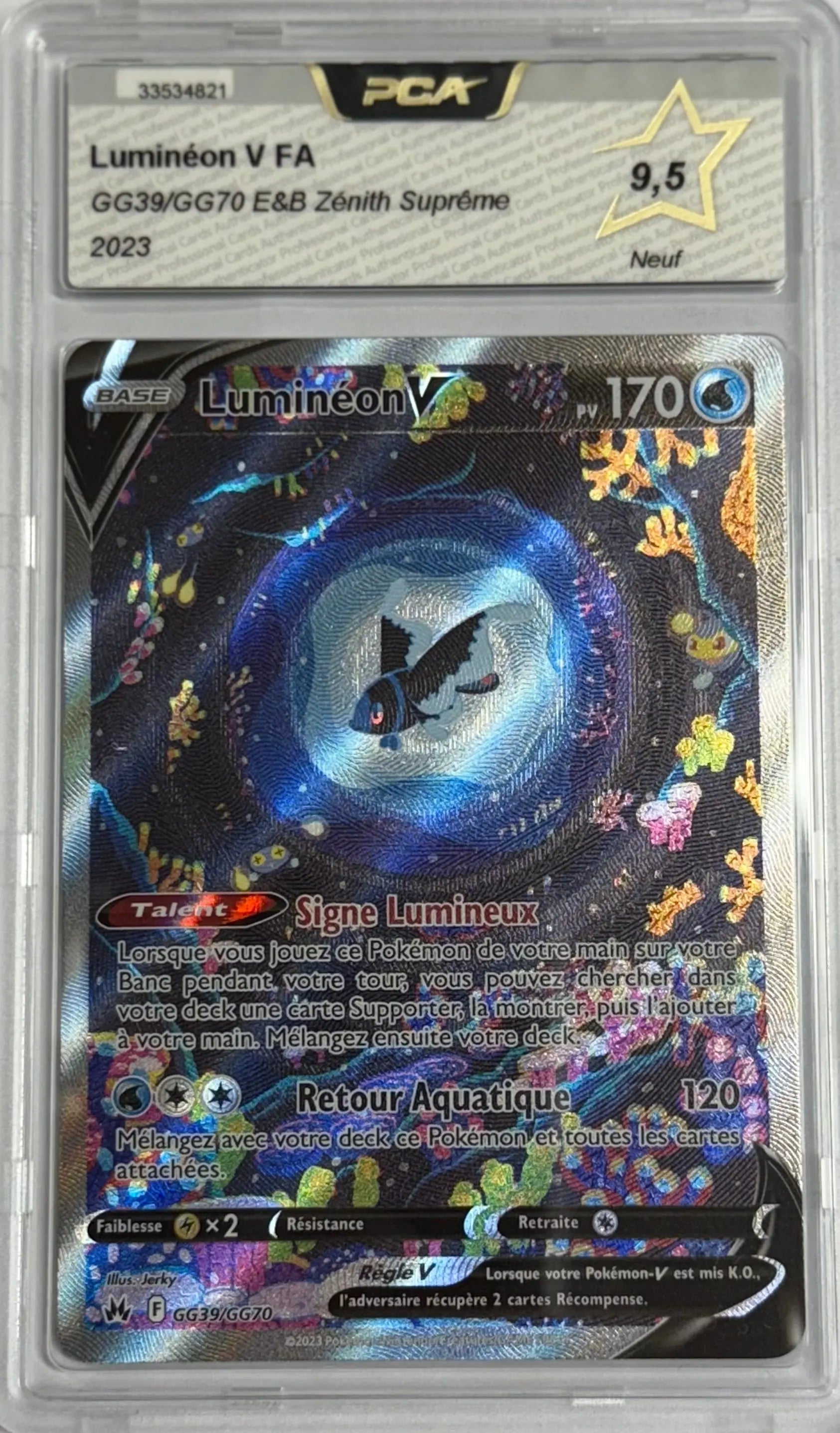 Carte gradée Luminéon GG39/GG70 EB Zenith supreme (FR) notée PCA9.5 Holora