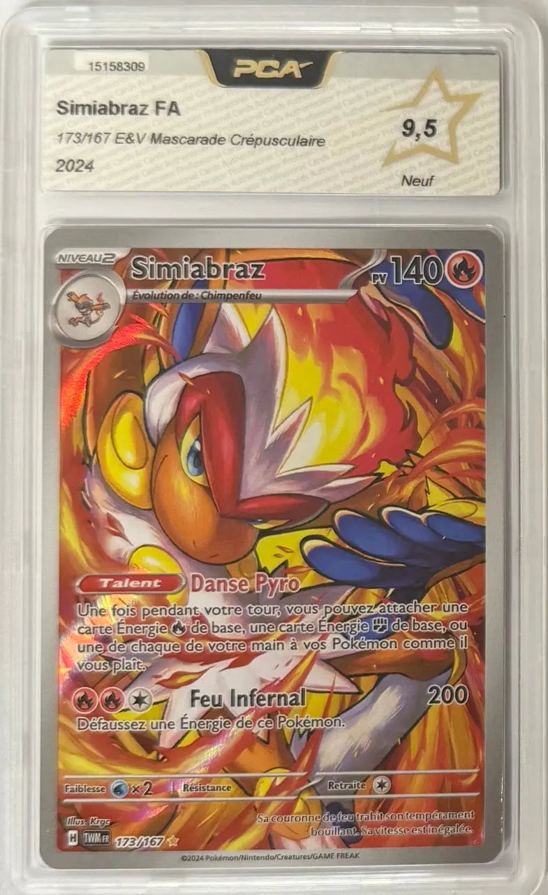 Carte gradée Simiabraz 173/167 EV6 Mascarade crépusculaire (FR) notée PCA9.5 Holora