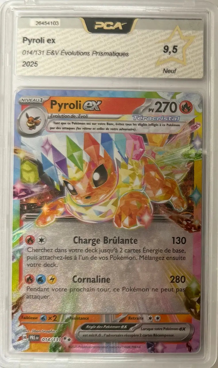 Carte gradée Pyroli ex 014/131 EV8.5 (FR) notée PCA9.5 Holora