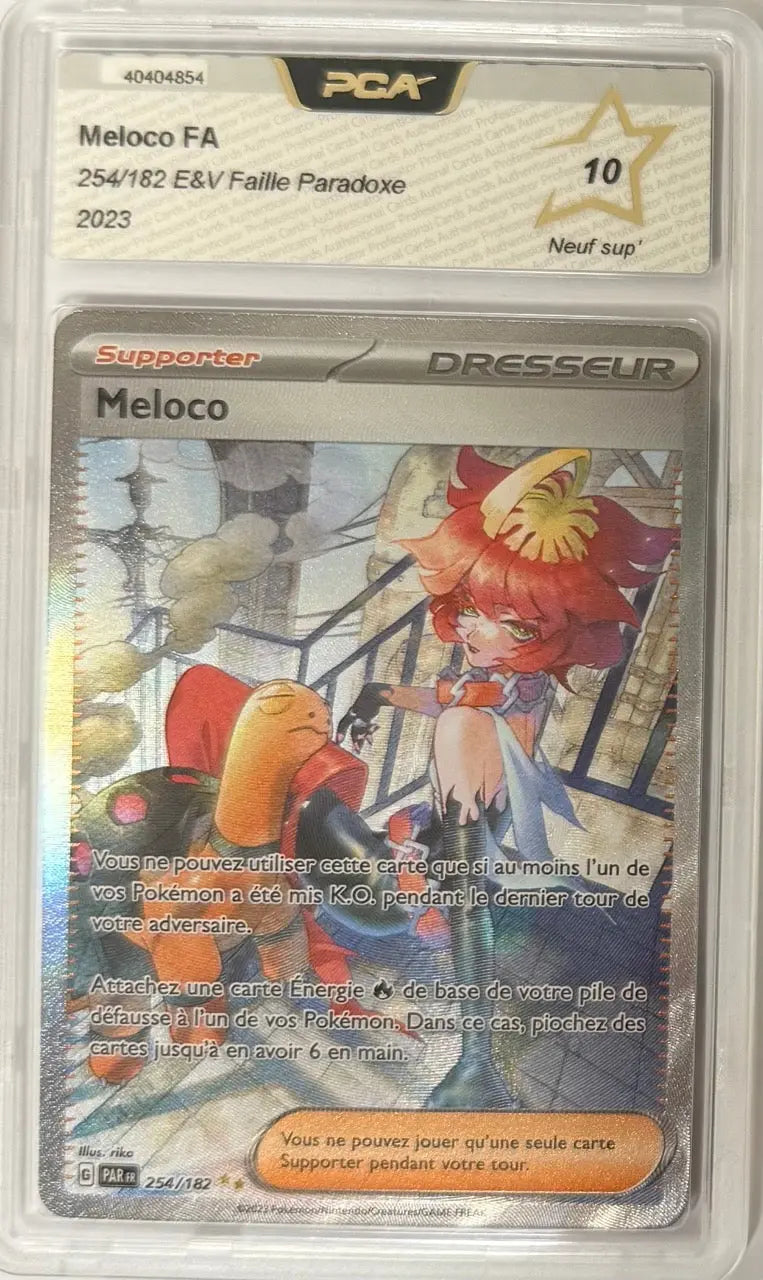 Carte gradée Meloco FA 254/182 EV Faille paradoxe (FR) notée PCA10 Holora