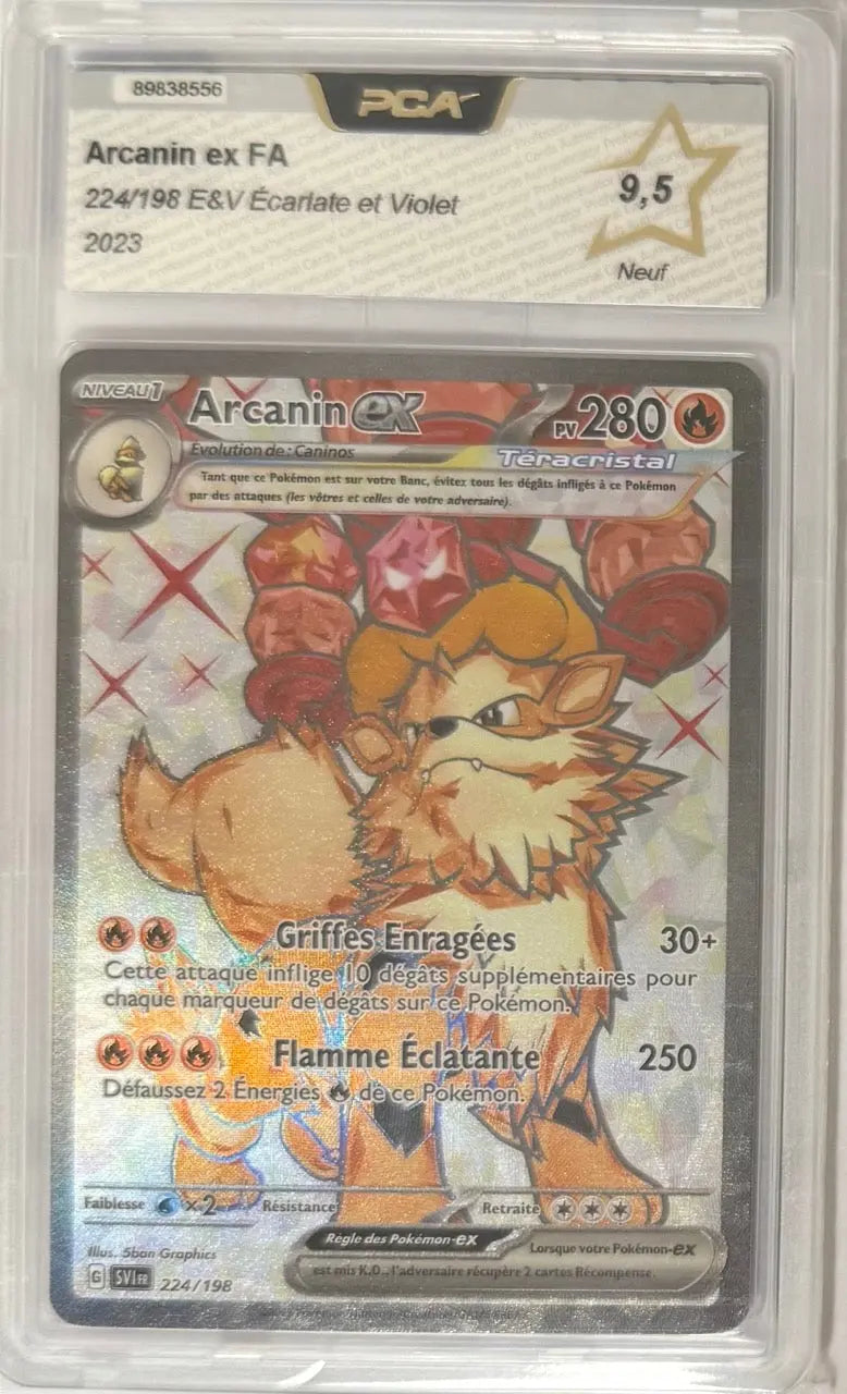 Carte gradée Arcanin ex FA Ecarlate et Violet EV1 (FR) notée PCA9.5 Holora