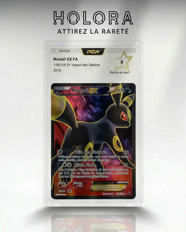 Carte gradée Pokémon Noctali EX XY impact des destins 119/124 PCA9 Fr